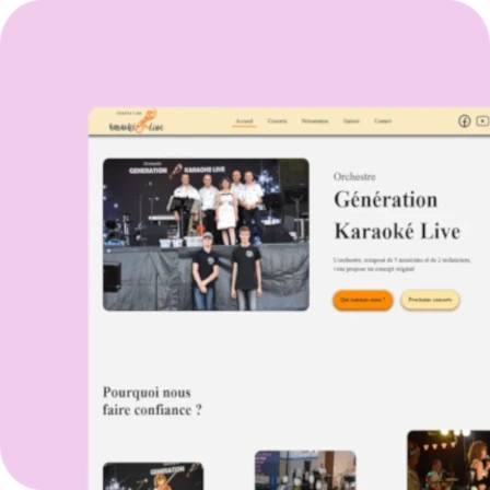 Miniature du site Orchestre Génération Karaoké Live